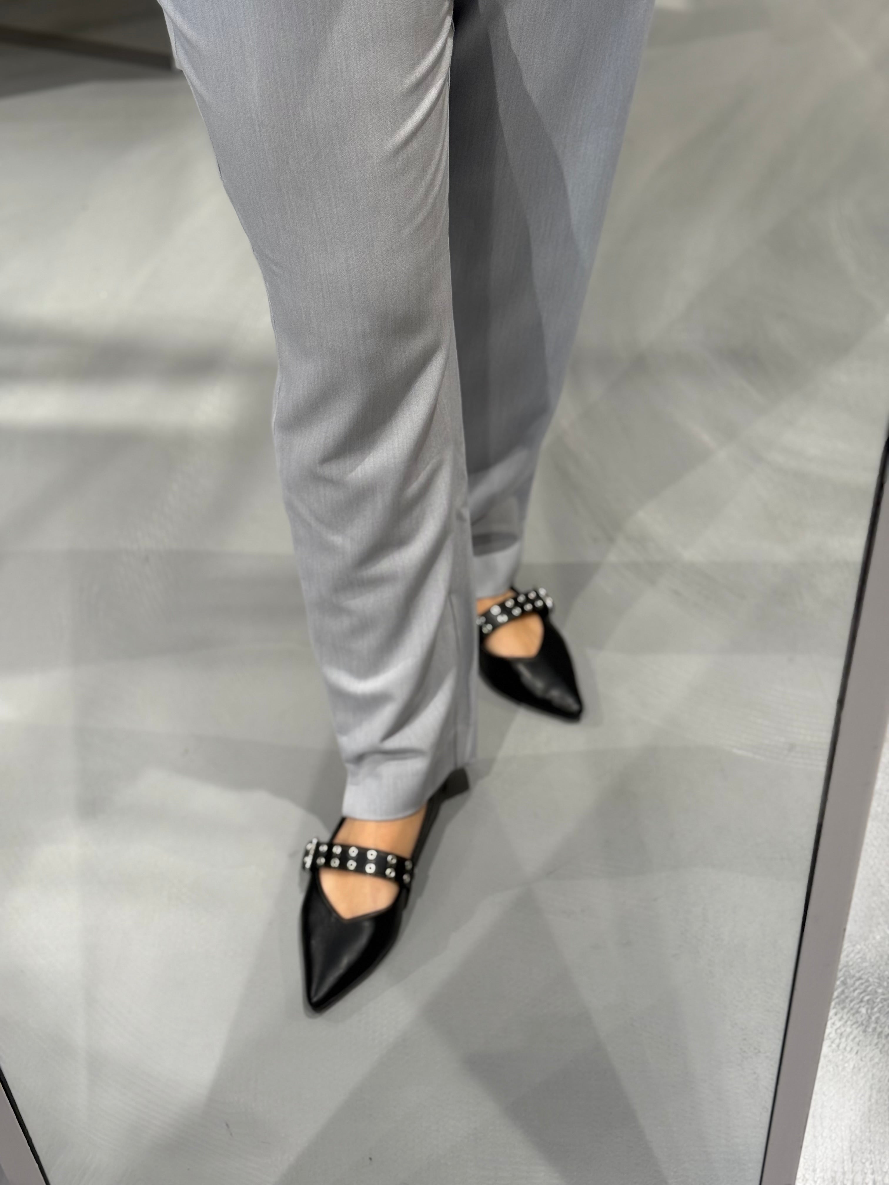 PCKAMIL Trousers - Light Grey Melange